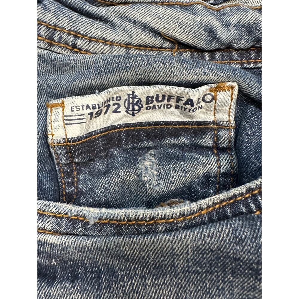 Buffalo David Bitton Six-X Straight Stretch Denim Jeans Size 33 x 32 - Picture 6 of 7